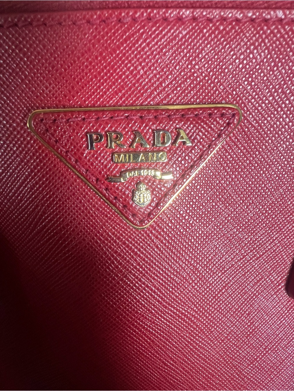 👜 Prada Saffiano Lux Galleria Double-Zip Tote – Vibrant Red - Picture 12 of 17